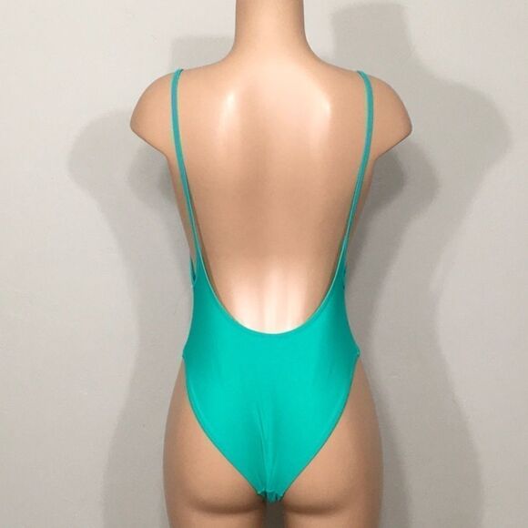 TOPSHOP green swimsuit. - Picture 4 of 6